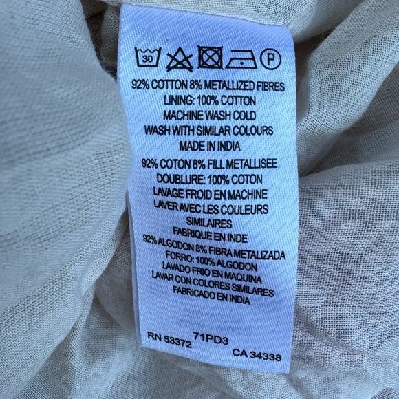 French Connection Cotton Dress with Beaded Halter sz 4 - Picture 4 of 4